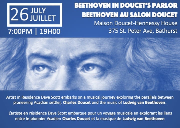 July 26, 2019 / le 26 juillet 2019: Beethoven in Doucet's Parlour / Beehhoven au Salon Doucet